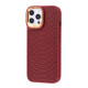 Чохол Kajsa Snake Pattern iPhone 15 Pro burgundy