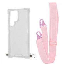 Чохол WAVE Clear Case with Strap Samsung Galaxy S24 Ultra pink sand 2001001905668