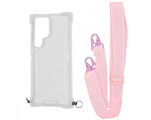 Чохол WAVE Clear Case with Strap Samsung Galaxy S24 Ultra pink sand 2001001905668