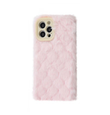 Чохол Fluffy Love Case iPhone 12 Pro pink