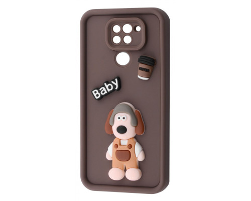 Чохол Pretty Things Case Xiaomi Redmi Note 9 brown/fluffy white