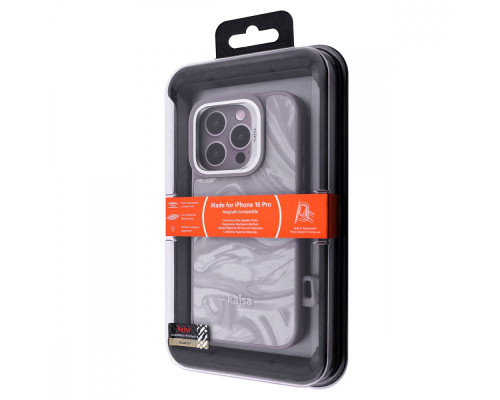 Чохол Kajsa Fluid Art with Magnetic Ring iPhone 16 Pro gray 2003000275964