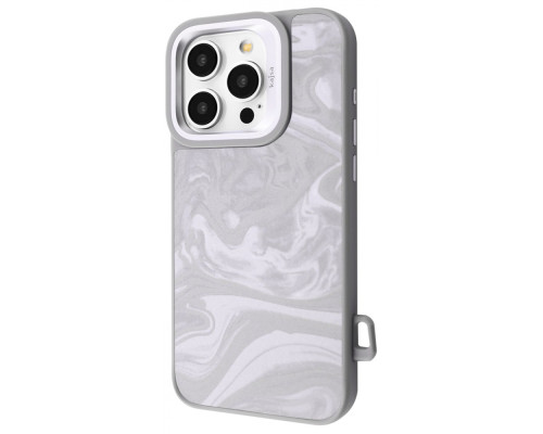 Чохол Kajsa Fluid Art with Magnetic Ring iPhone 16 Pro gray 2003000275964