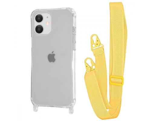 Чохол WAVE Clear Case with Strap iPhone 11 yellow 2001001941628