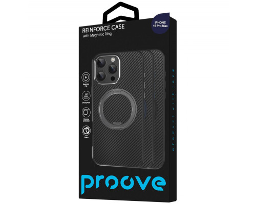 Чохол Proove Reinforce Case with Magnetic Ring iPhone 16 Pro Max black 2003000225174 6901127060424