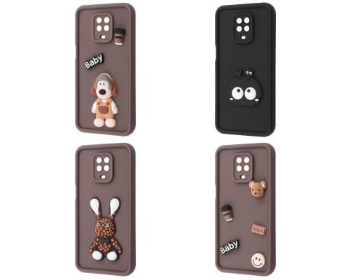 Чохол Pretty Things Case Xiaomi Redmi Note 9S/Note 9 Pro brown/fluffy white