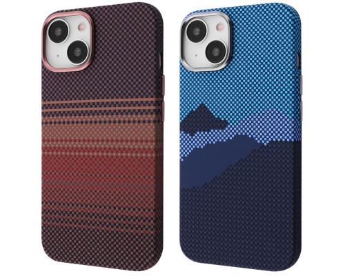 Чохол WAVE Gleam Case with Magnetic Ring iPhone 14 blue stripes 2003000253016