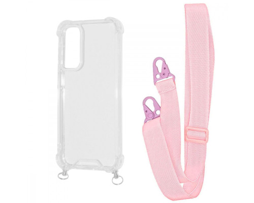 Чохол WAVE Clear Case with Strap Samsung Galaxy S23 FE pink sand 2001001905507