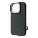 Чохол Kajsa Snake Pattern with Magnetic Ring iPhone 16 Pro olive 2003000170979