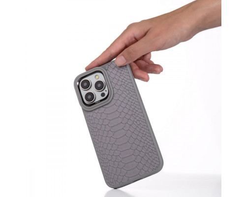 Чохол Kajsa Snake Pattern with Magnetic Ring iPhone 16 Pro olive 2003000170979