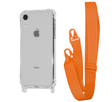 Чохол WAVE Clear Case with Strap iPhone Xr orange 2001001941512