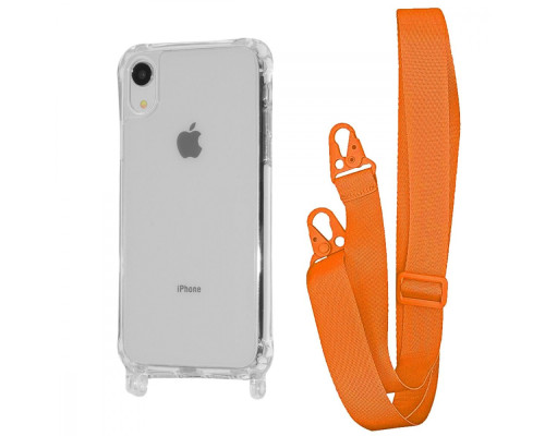 Чохол WAVE Clear Case with Strap iPhone Xr orange 2001001941512