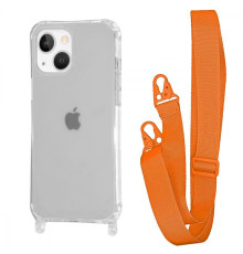 Чохол WAVE Clear Case with Strap iPhone 13 orange