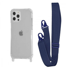 Чохол WAVE Clear Case with Strap iPhone 12/12 Pro midnight blue
