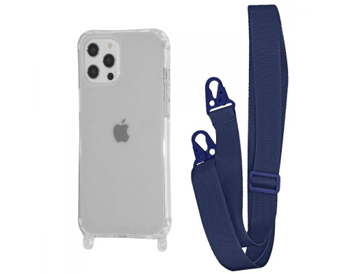 Чохол WAVE Clear Case with Strap iPhone 12/12 Pro midnight blue
