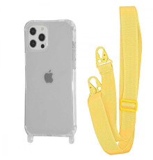 Чохол WAVE Clear Case with Strap iPhone 12/12 Pro yellow 2001001941727
