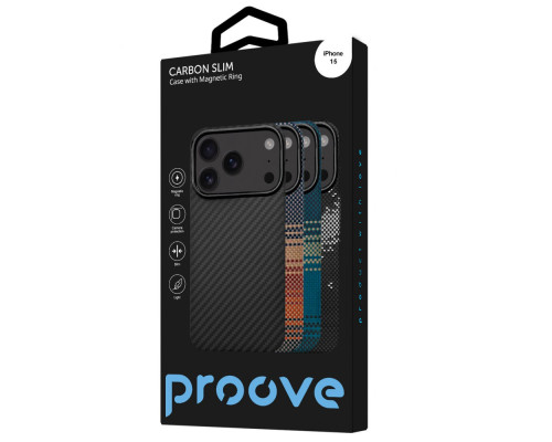 Чохол Proove Carbon Slim with Magnetic Ring iPhone 15 black 2003000314588 6901123928483