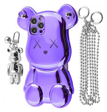 Чохол Teddy Bear Case with Strap iPhone 12 Pro purple 2001001958244