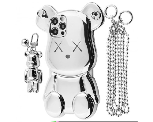 Чохол Teddy Bear Case with Strap iPhone 12 Pro silver 2001001958237