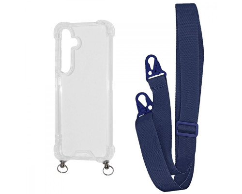 Чохол WAVE Clear Case with Strap Samsung Galaxy A35 midnight blue 2001001905378