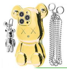 Чохол Teddy Bear Case with Strap iPhone 13 Pro gold 2001001958299