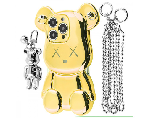 Чохол Teddy Bear Case with Strap iPhone 13 Pro gold 2001001958299