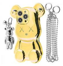 Чохол Teddy Bear Case with Strap iPhone 14 Pro gold 2001001958374