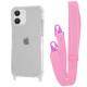 Чохол WAVE Clear Case with Strap iPhone 11 pink 2001001941574