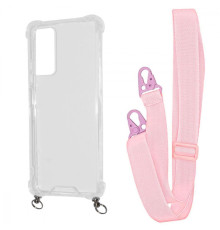 Чохол WAVE Clear Case with Strap Xiaomi Redmi Note 11 Pro/Redmi Note 12 Pro 4G pink sand