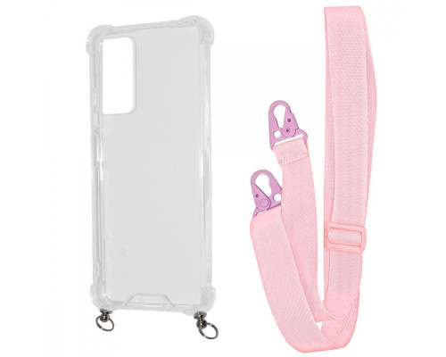 Чохол WAVE Clear Case with Strap Xiaomi Redmi Note 11 Pro/Redmi Note 12 Pro 4G pink sand