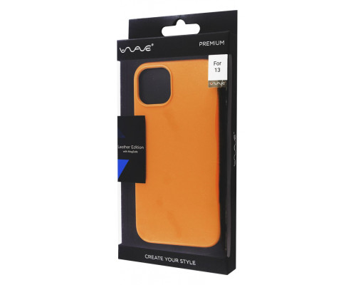 Чохол WAVE Premium Leather Edition Case with Magnetic Ring iPhone 13 orange 2001001013325