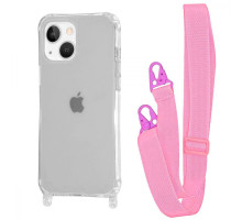 Чохол WAVE Clear Case with Strap iPhone 15 pink 2001001942472