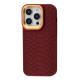 Чохол Kajsa Snake Pattern iPhone 14 Pro Max burgundy 2001000607358