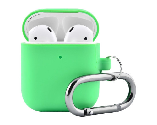 Чохол Silicone Case Slim with Carbine for AirPods 2 green