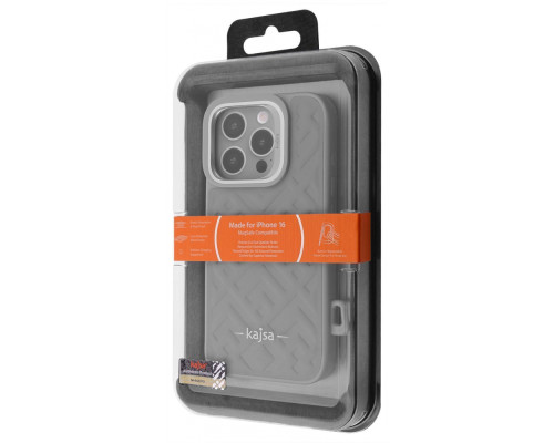 Чохол Kajsa Rhombus Collection with Magnetic Ring iPhone 16 gray 2003000171242