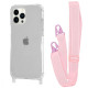 Чохол WAVE Clear Case with Strap iPhone 15 Pro pink sand