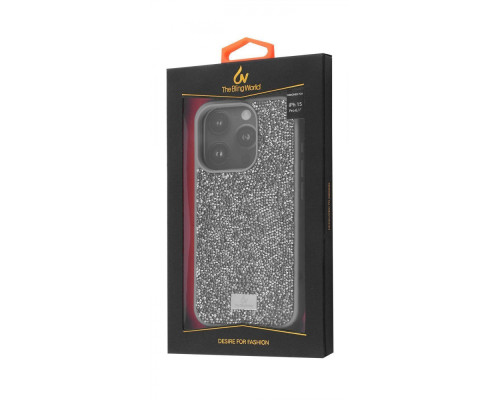 Чохол Bling World Rock Diamond (TPU) iPhone 15 black titanium