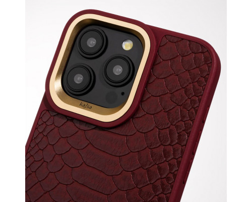 Чохол Kajsa Snake Pattern with Magnetic Ring iPhone 16 Pro light gray 2003000170962