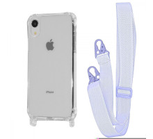 Чохол WAVE Clear Case with Strap iPhone Xr light purple 2001001941536