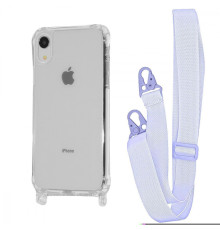 Чохол WAVE Clear Case with Strap iPhone Xr light purple 2001001941536