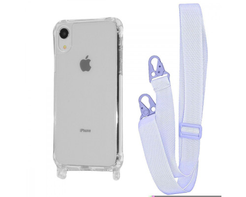 Чохол WAVE Clear Case with Strap iPhone Xr light purple 2001001941536