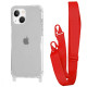 Чохол WAVE Clear Case with Strap iPhone 13 red