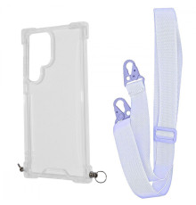 Чохол WAVE Clear Case with Strap Samsung Galaxy S23 Ultra light purple 2001001905521
