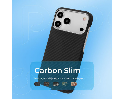 Чохол Proove Carbon Slim with Magnetic Ring iPhone 17 Pro/18 Pro light blue 2003000354744 6901144710296