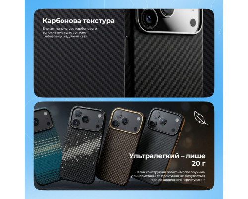 Чохол Proove Carbon Slim with Magnetic Ring iPhone 17 Pro/18 Pro light blue 2003000354744 6901144710296