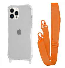 Чохол WAVE Clear Case with Strap iPhone 14 Pro orange