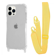 Чохол WAVE Clear Case with Strap iPhone 14 Pro yellow