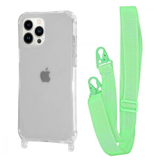Чохол WAVE Clear Case with Strap iPhone 15 Pro Max green