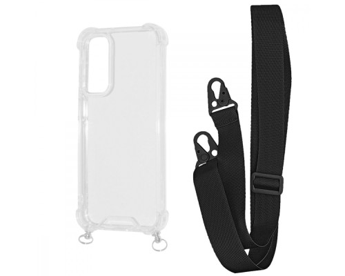 Чохол WAVE Clear Case with Strap Samsung Galaxy A25 black 2001001905316