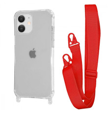Чохол WAVE Clear Case with Strap iPhone 11 red 2001001941659